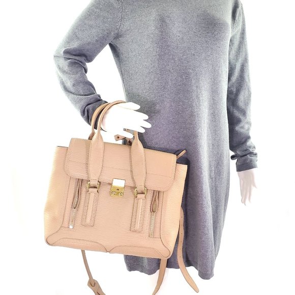 【non】3.1 Phillip Lim 3.1 Phillip Lim Navy Satchel with Gold Accents